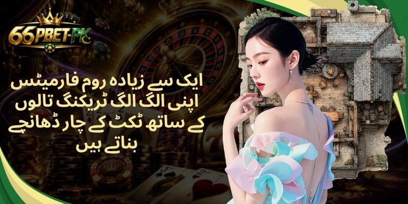 ایک سے زیادہ روم فارمیٹس اپنی الگ الگ ٹریکنگ تالوں کے ساتھ ٹکٹ کے چار ڈھانچے بناتے ہیں